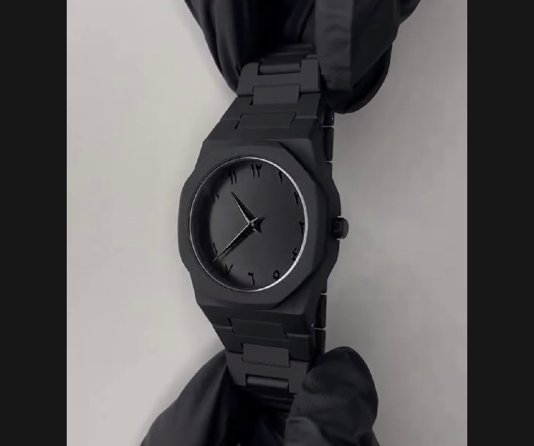Arabic Black Aura Watch | Premium Arabic Dial Watch – Vibelinkss