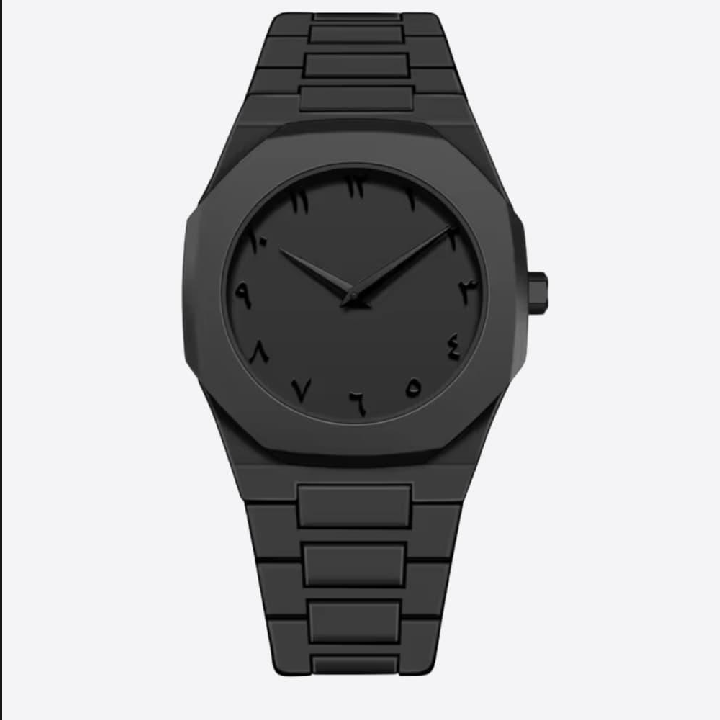 Arabic Black Aura Watch | Premium Arabic Dial Watch – Vibelinkss