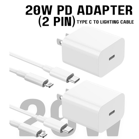 Apple 20W 2-Pin USB-C Power Adapter with Type-C Cable – 100% Original | Vibelinkss Pakistan