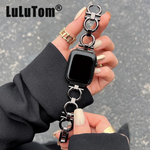 Dior‑Style Metal Chain Strap for Apple Watch (38–49 mm) | Vibelinkss